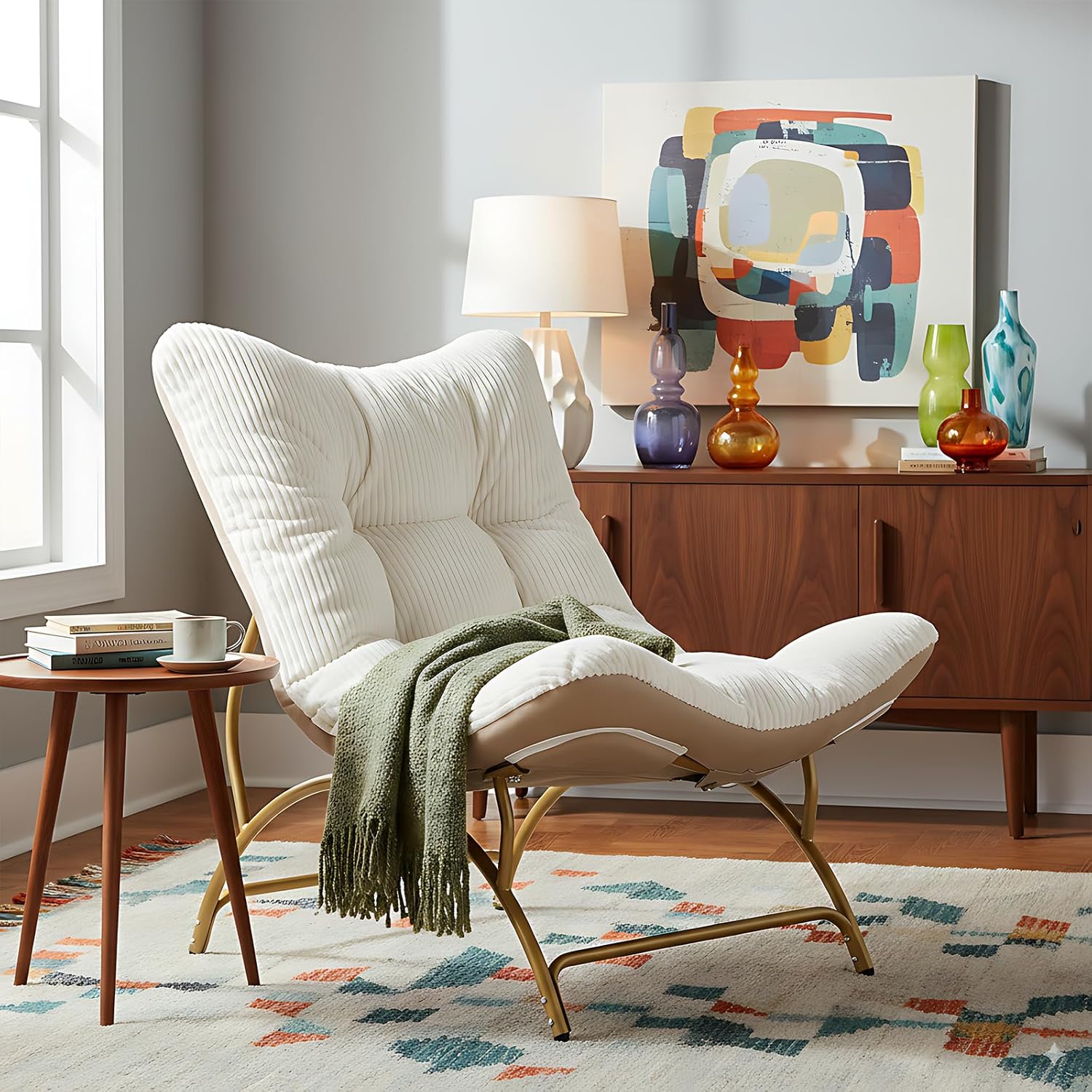 Accent Chair with Ottoman