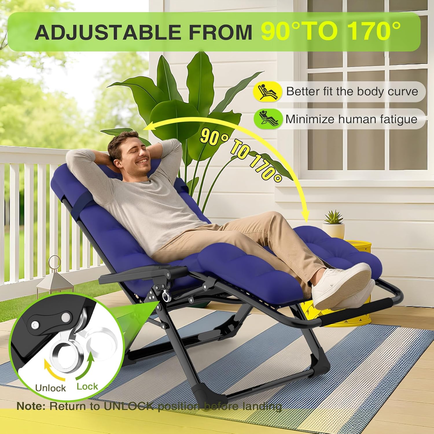 Reclining Camping Lounge Chair