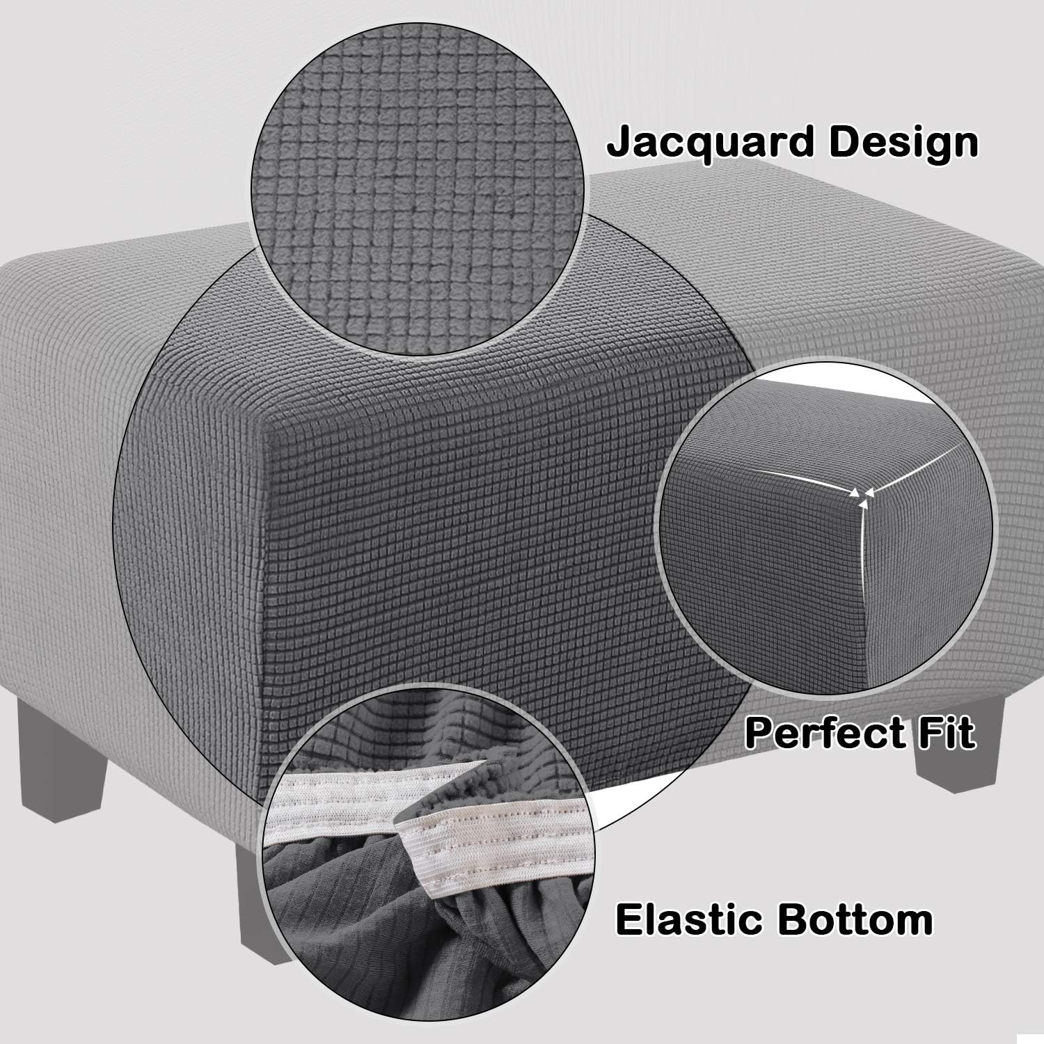 Stretch Ottoman Cover Ottoman Slipcover