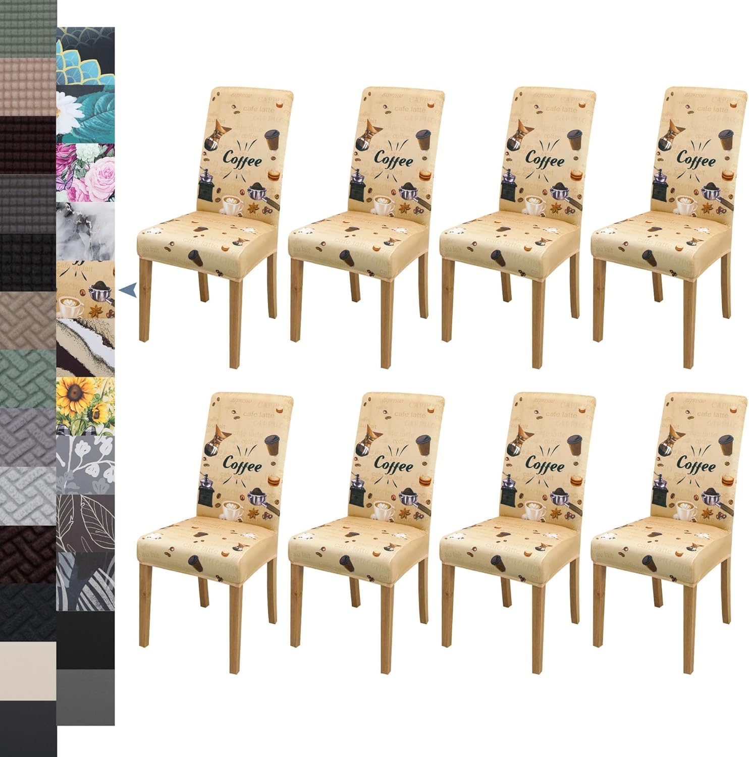 Dining Chair Cover,Dining Room Chair Covers Set of 6,Stretch Kitchen Chair Cover,Washable Dining Chair Cover,Parsons Chair Slipcovers Protective,for Home,Restaurant,Banquet(Gray)