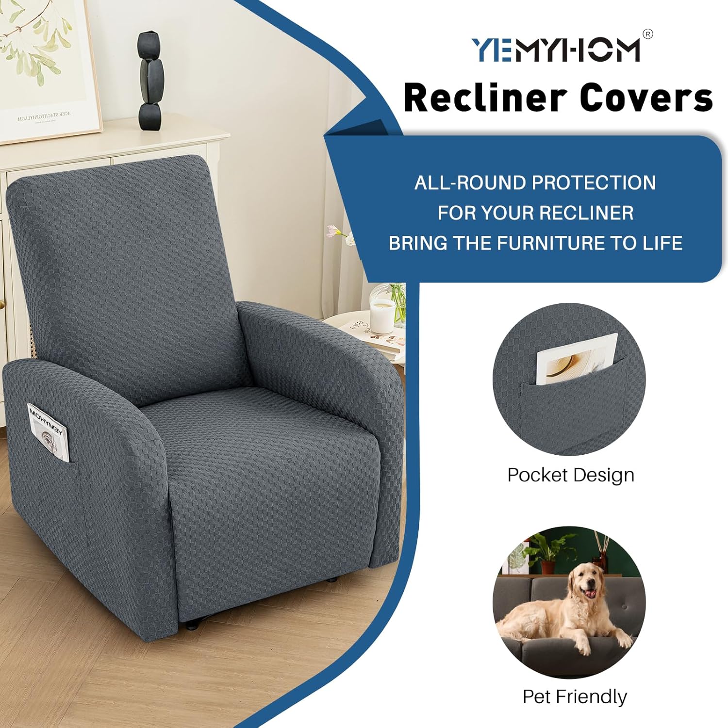 Stretch Loveseat Recliner Slipcover
