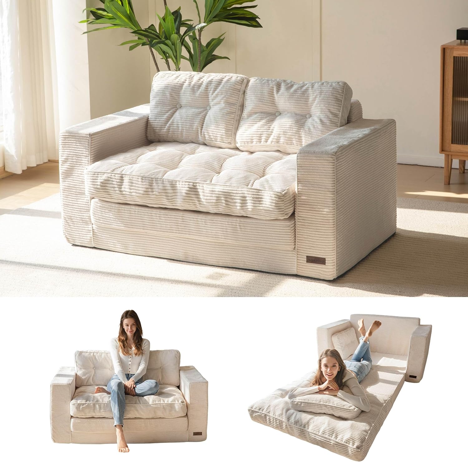 Convertible Sofa Bed, Pull Out Loveseat
