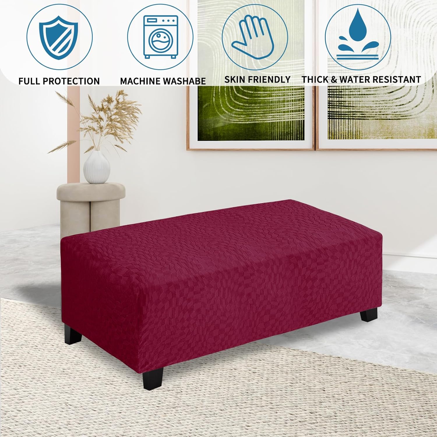 Rectangle Footrest Slipcovers