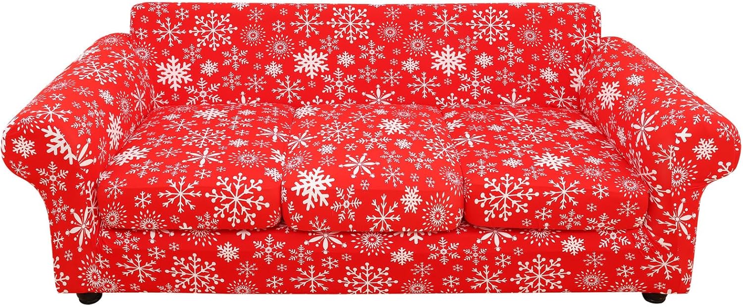 hyha Couch Covers, Chair/Sofa Covers, Floral Pattern, Stretch, Printed, 2 Pieces, Armchair Slipcover, Separate Couch Cushion Slipcover, Furniture Protector for Dogs(Armchair, Paisley Floral)