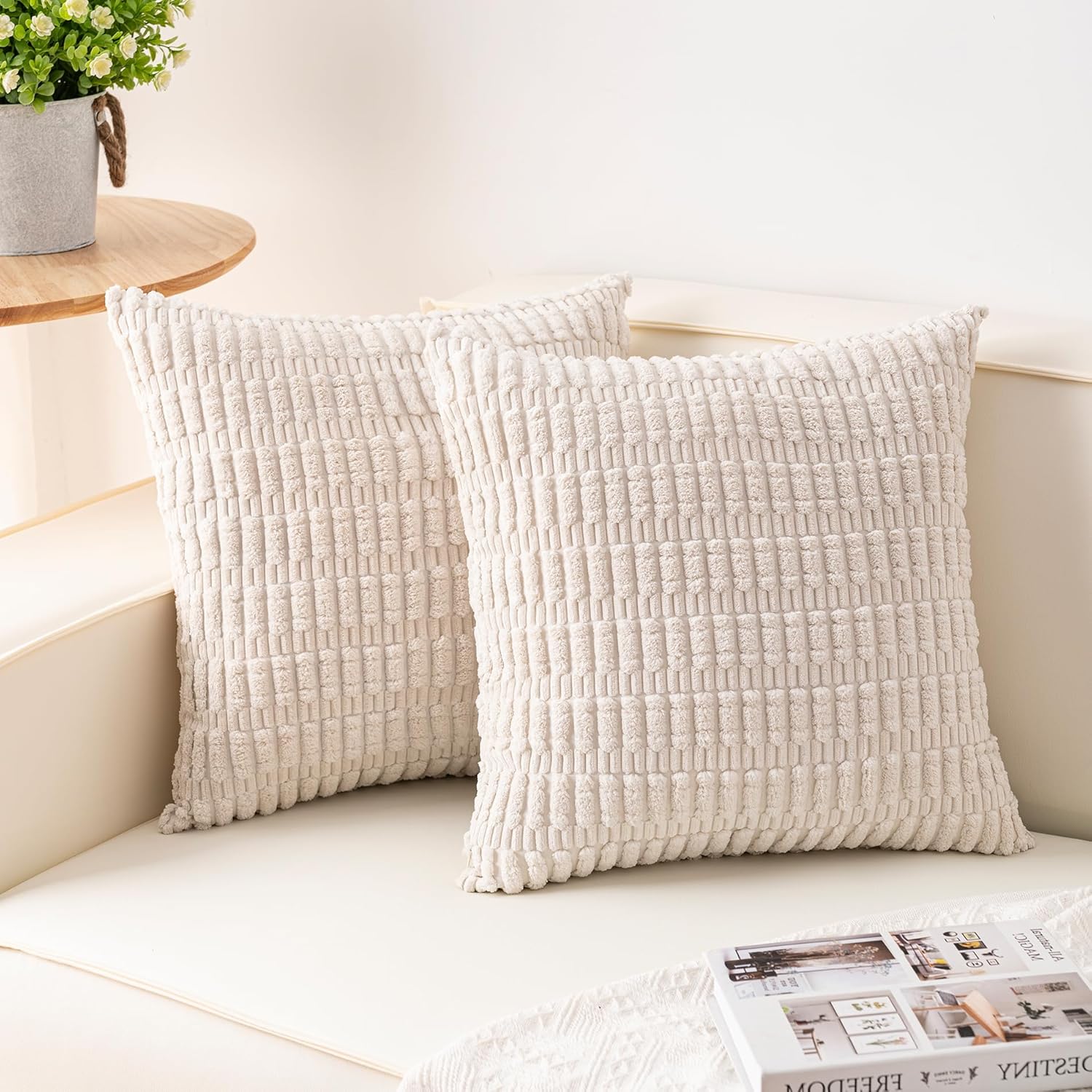 Pack of 2 C Throw Pillow Covers