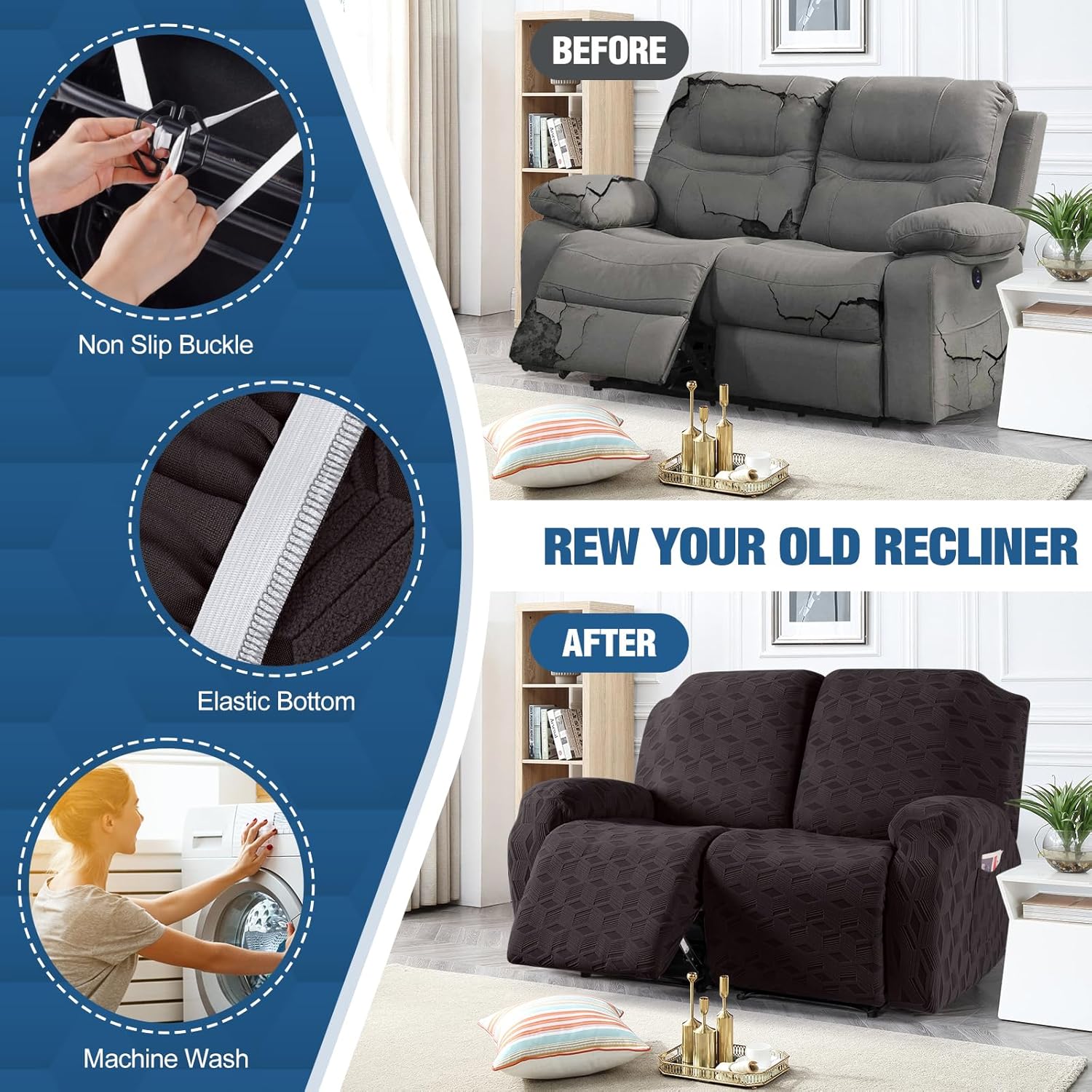 Recliner Sofa Covers Stretch Reclining Couch Cover