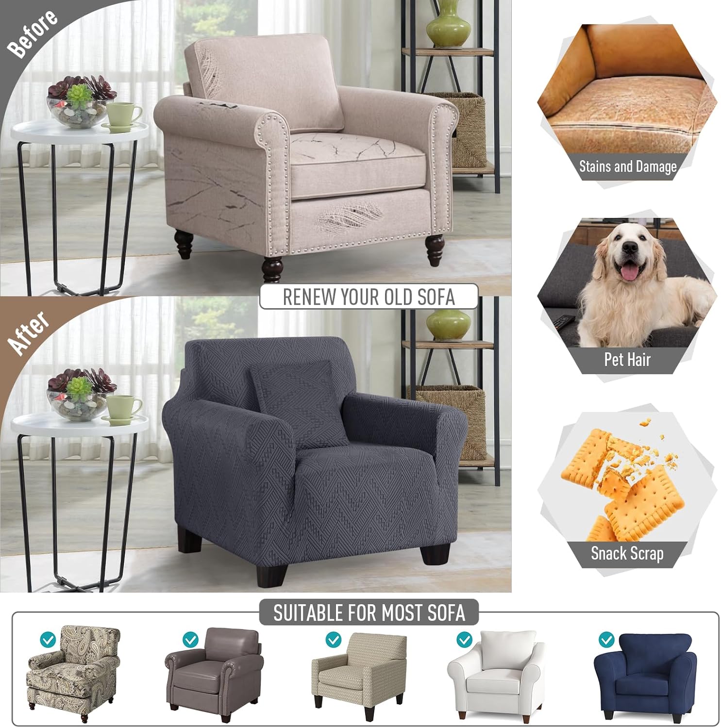 Stretch Sofa Cover 1 Piece Couch Covers