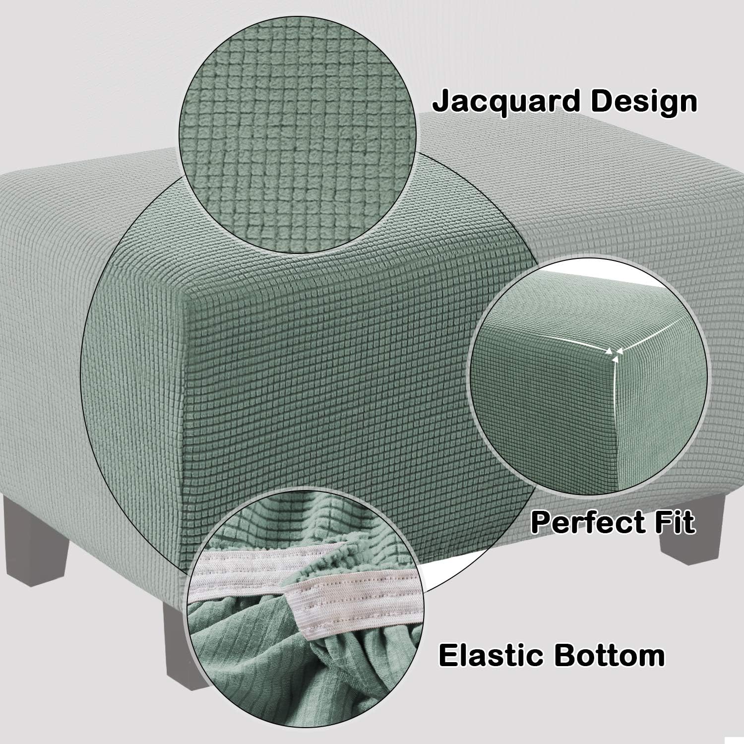 Stretch Ottoman Cover Ottoman Slipcover