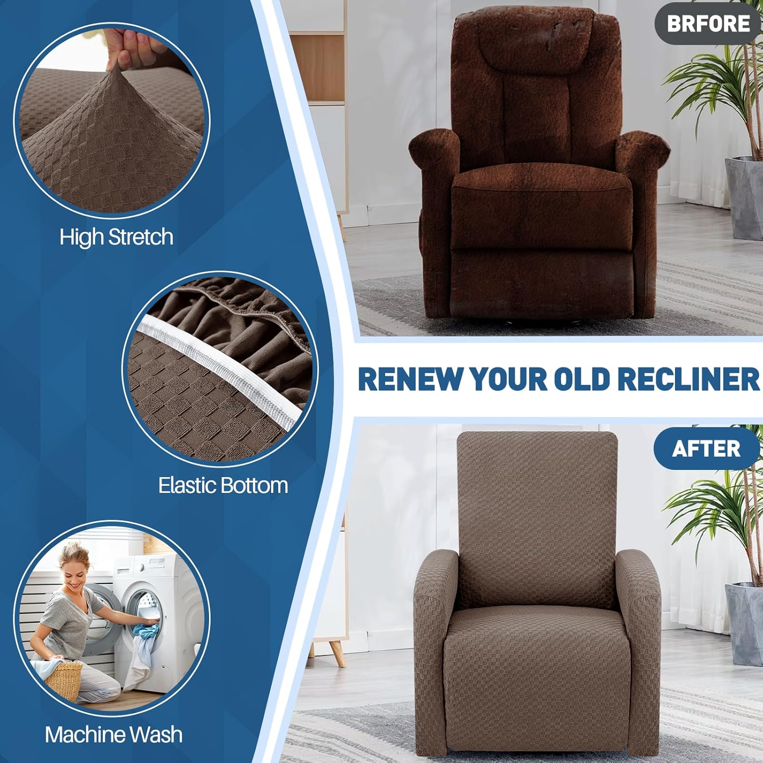Stretch Loveseat Recliner Slipcover
