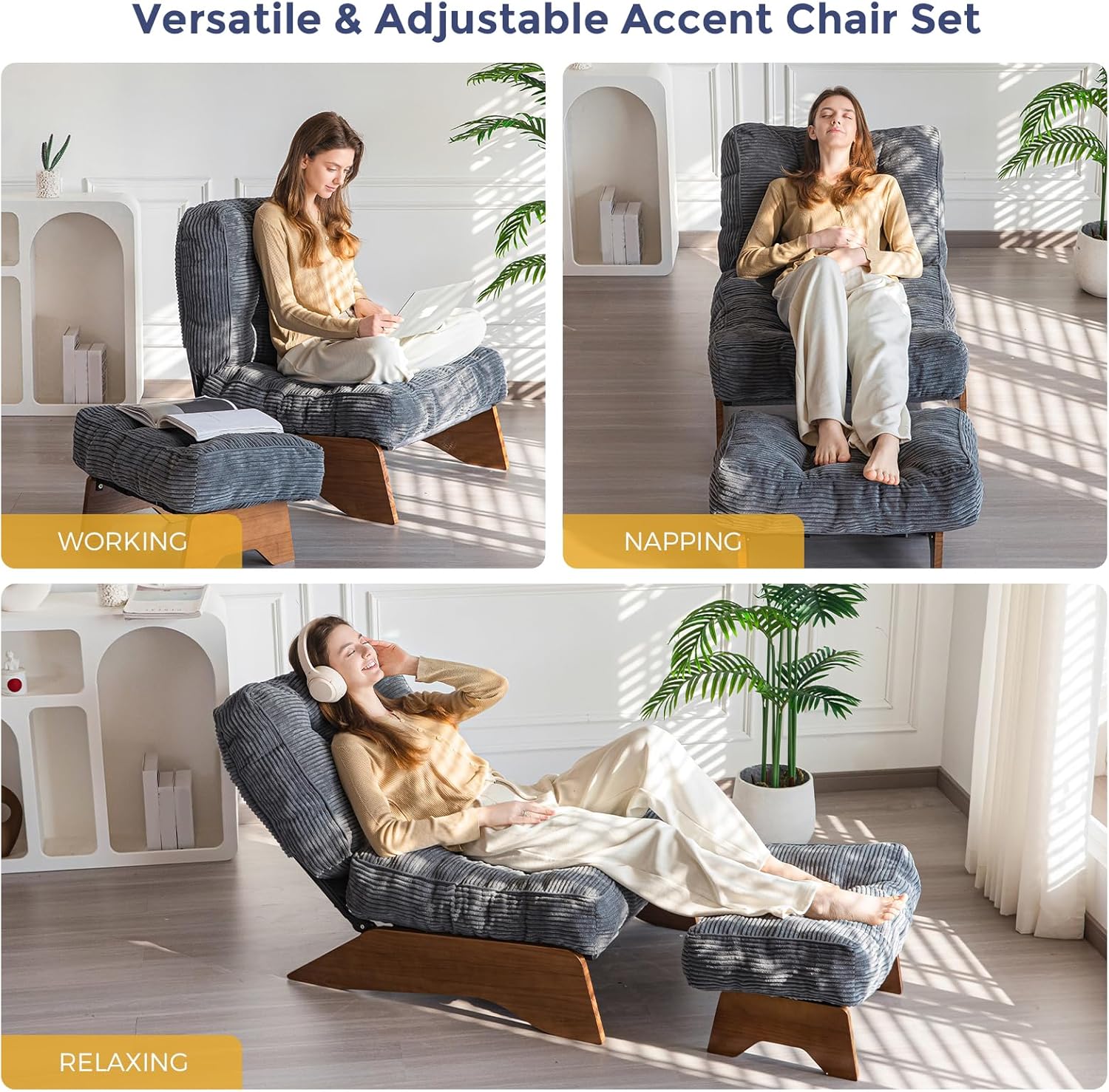 Accent Chair with Ottoman