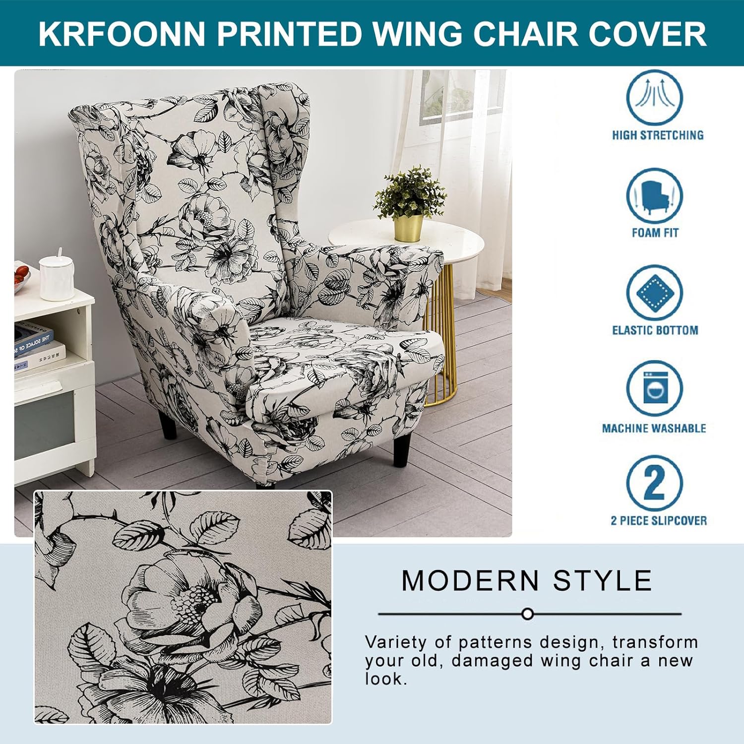 Wingback Chair Cover Slipcovers