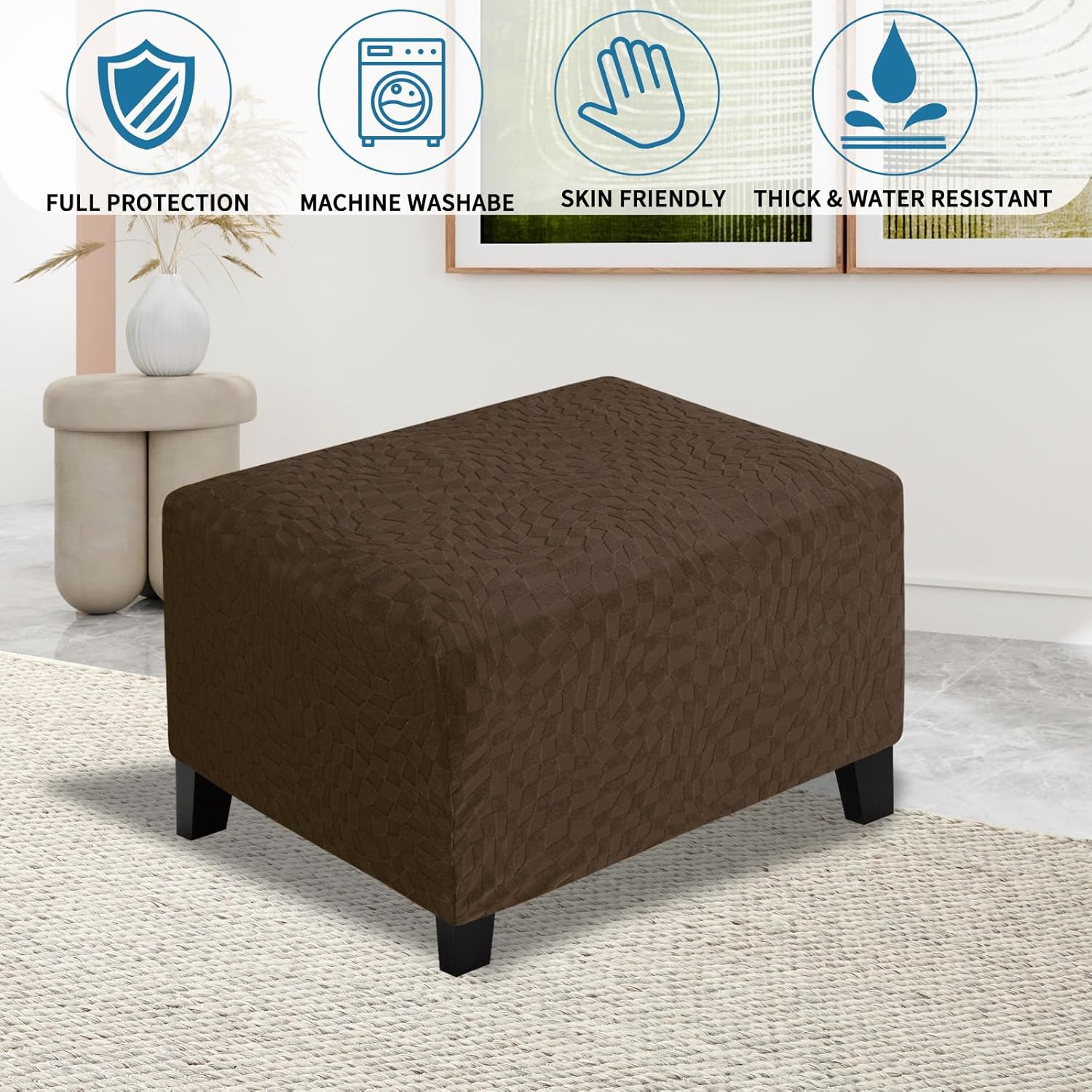 Rectangle Footrest Slipcovers