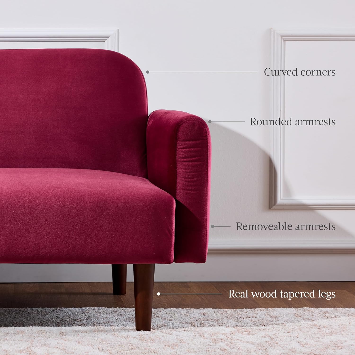 Velvet Loveseat Sofa