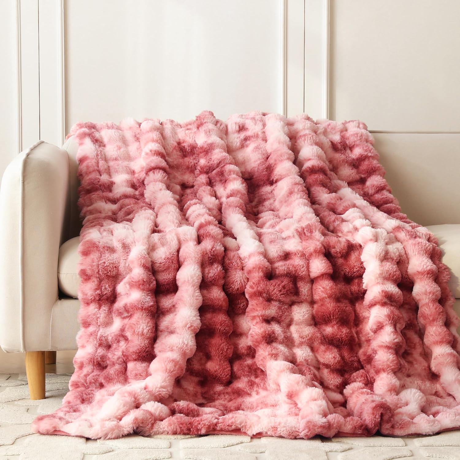 Fur Throw Blanket for Couch