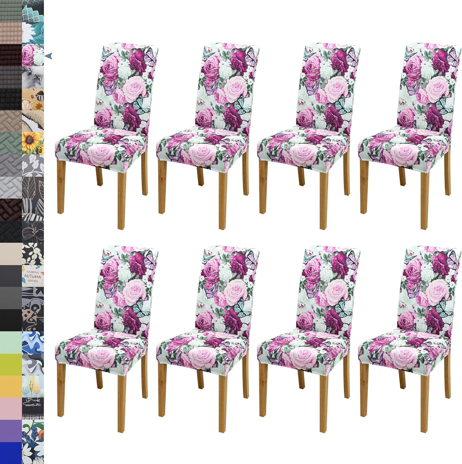 Dining Chair Cover,Dining Room Chair Covers Set of 6,Stretch Kitchen Chair Cover,Washable Dining Chair Cover,Parsons Chair Slipcovers Protective,for Home,Restaurant,Banquet(Gray)