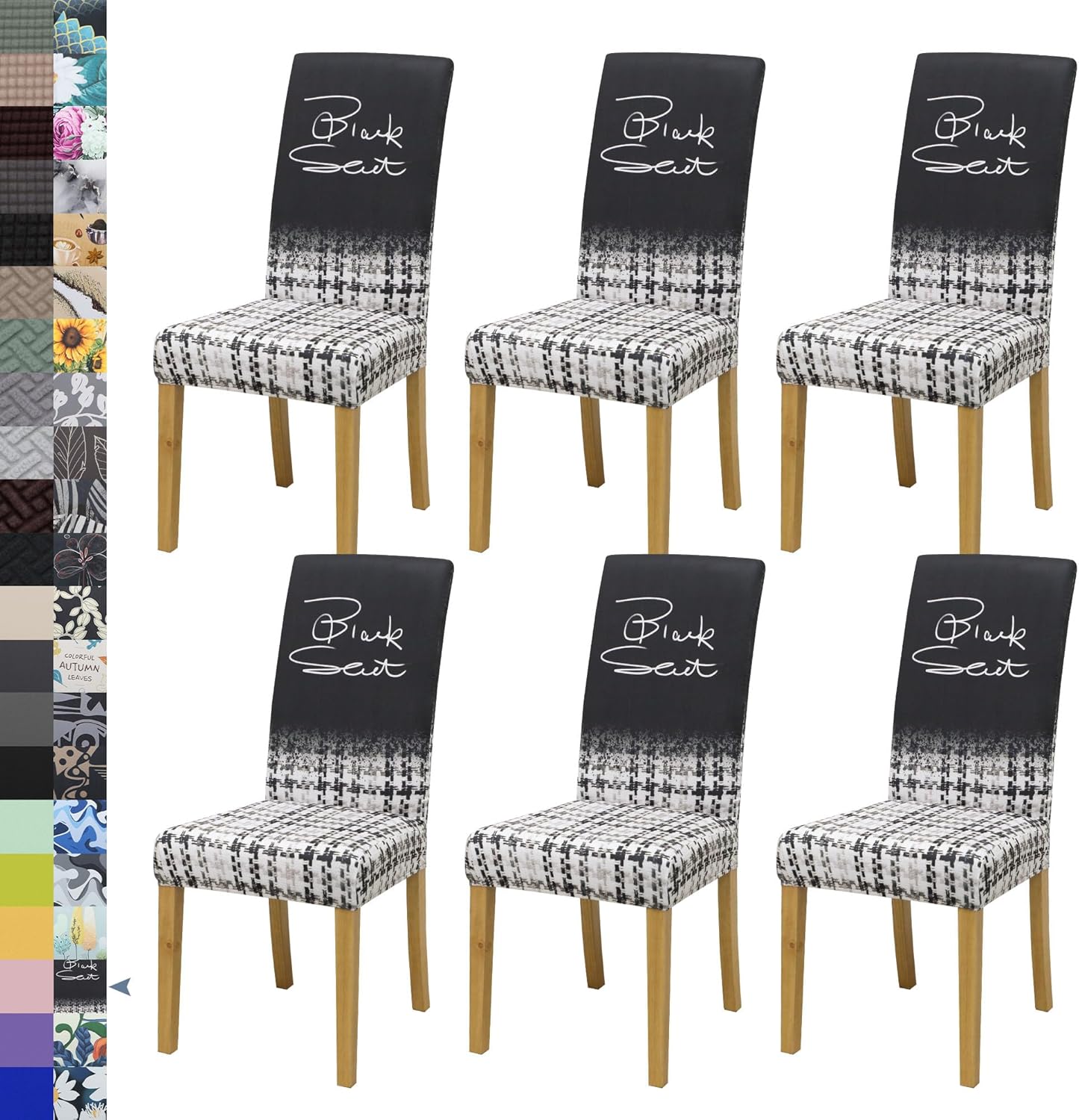 Dining Chair Cover,Dining Room Chair Covers Set of 6,Stretch Kitchen Chair Cover,Washable Dining Chair Cover,Parsons Chair Slipcovers Protective,for Home,Restaurant,Banquet(Gray)