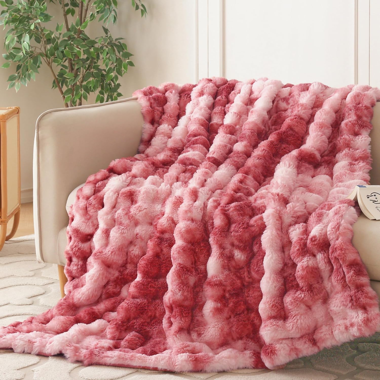 Fur Throw Blanket for Couch