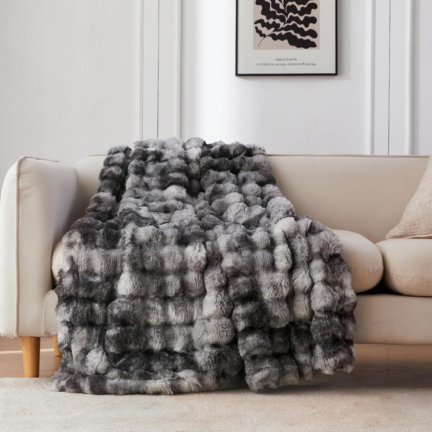 Fur Throw Blanket for Couch