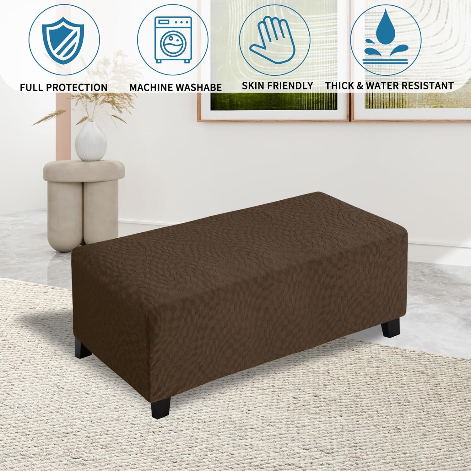 Rectangle Footrest Slipcovers