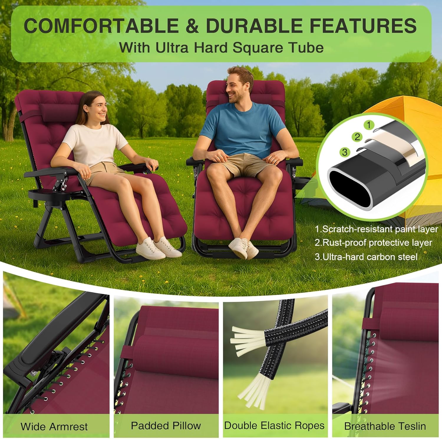 Reclining Camping Lounge Chair