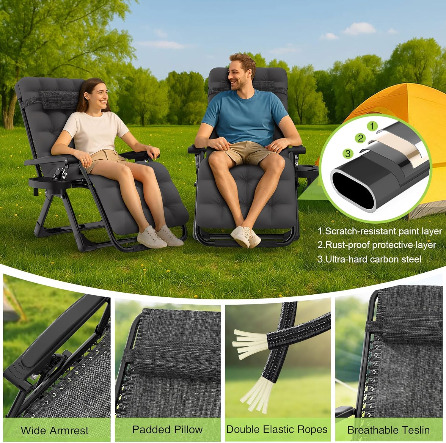 Reclining Camping Lounge Chair