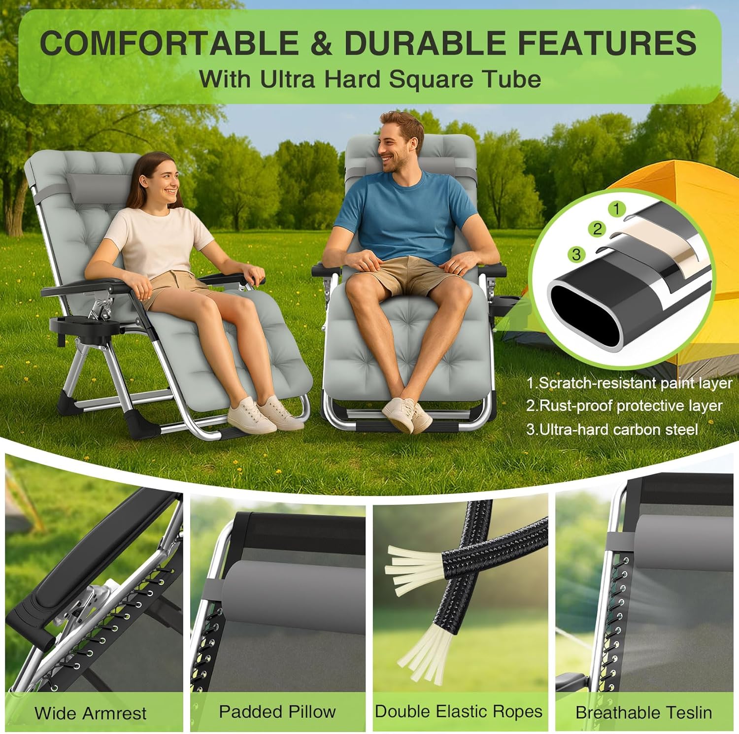 Reclining Camping Lounge Chair