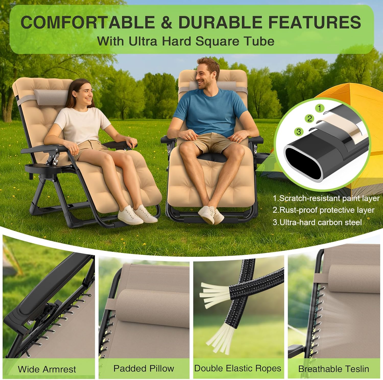 Reclining Camping Lounge Chair