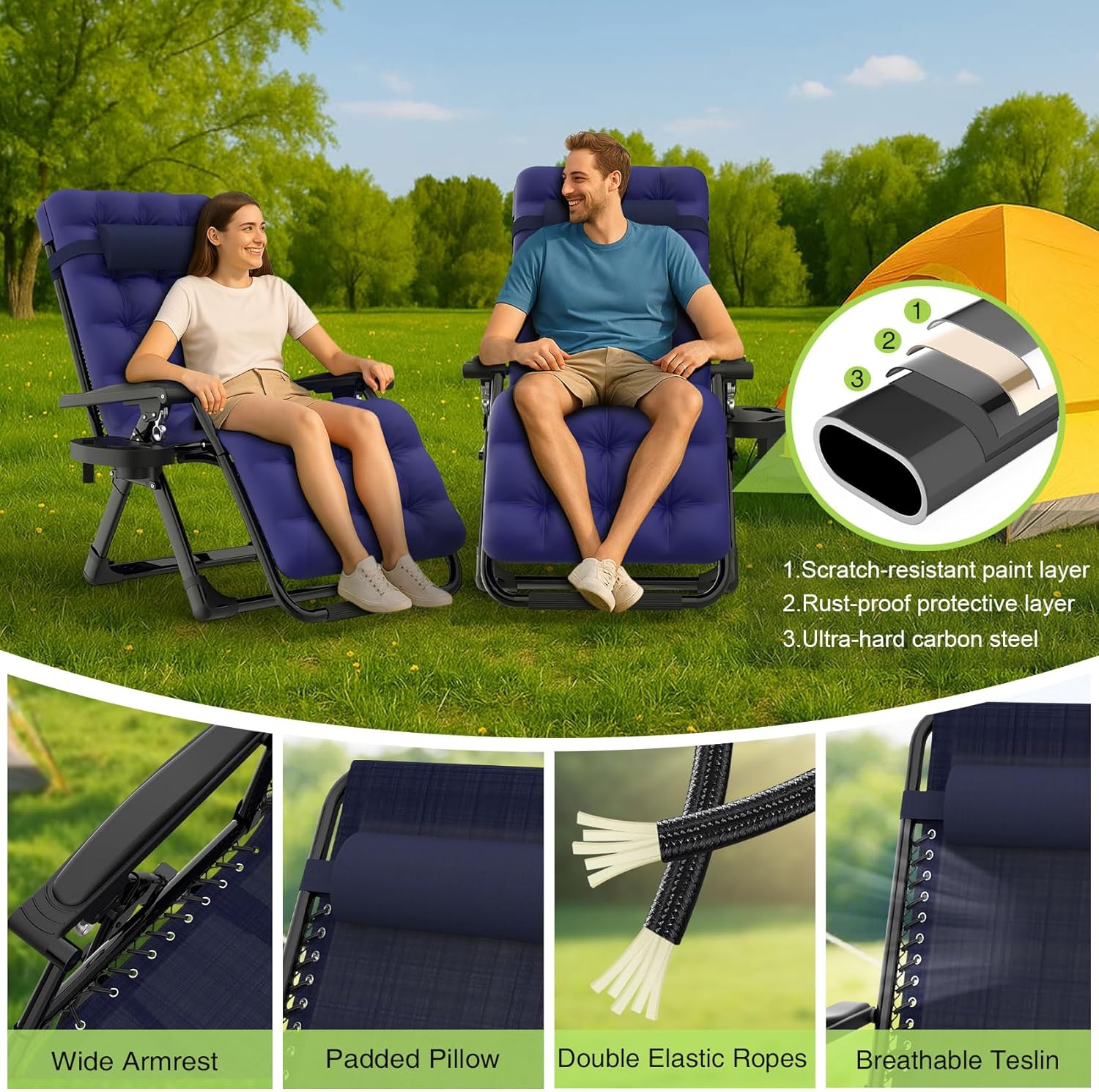 Reclining Camping Lounge Chair