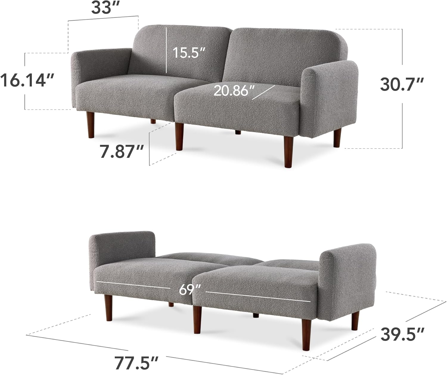 Velvet Loveseat Sofa