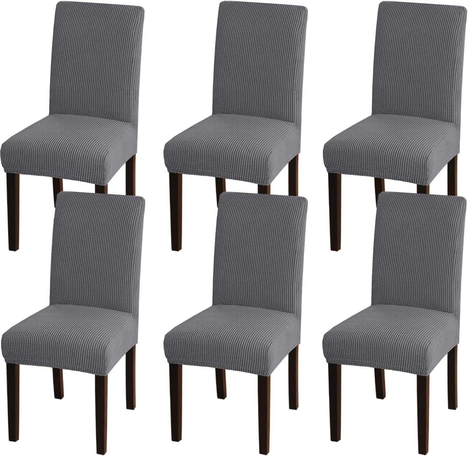 Turquoize Dining Chair Covers - Stretch, Removable, Set of 2 - Parson Dining Chair Protector Covers for Home, Hotel, Ceremony (2, Biscotti Beige)