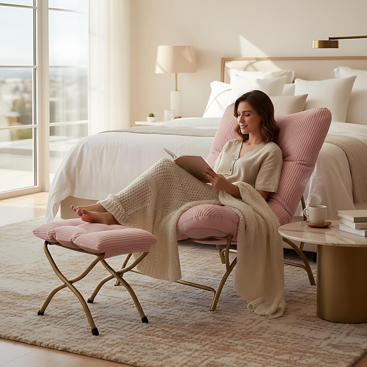 Accent Chair with Ottoman