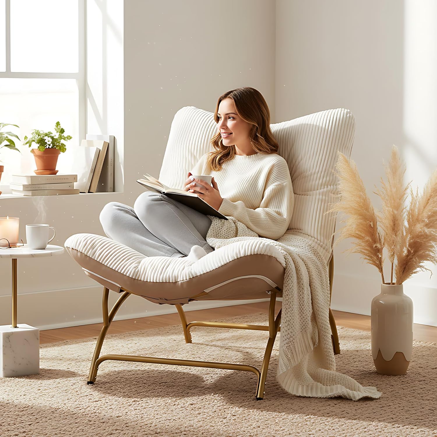 Accent Chair with Ottoman