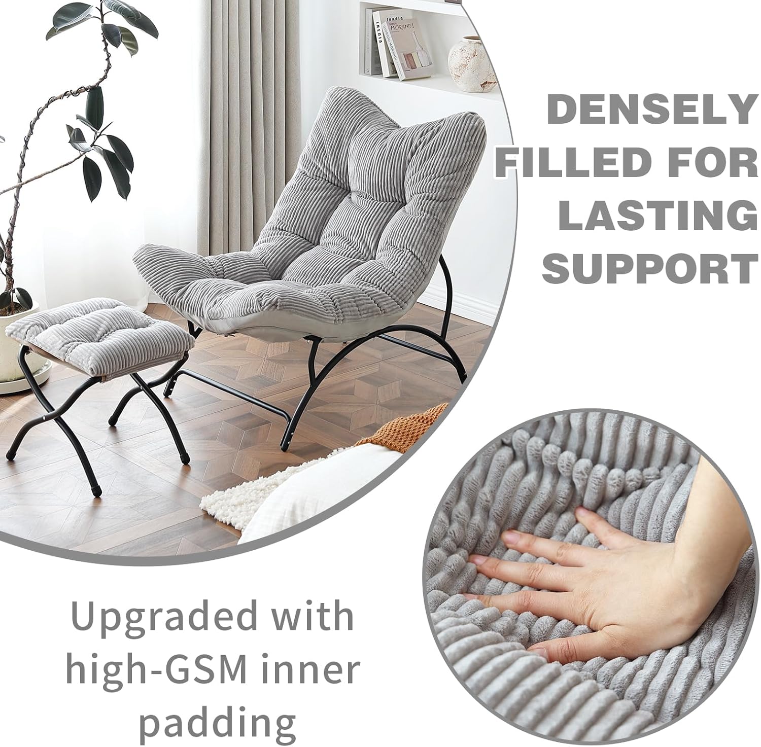 Accent Chair with Ottoman