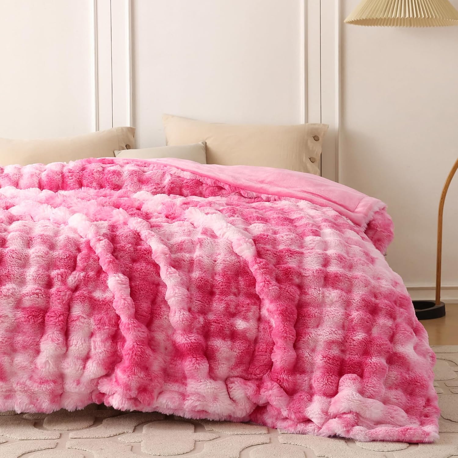 Fur Throw Blanket for Couch