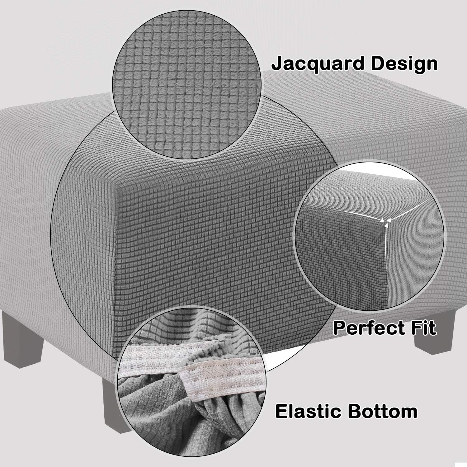 Stretch Ottoman Cover Ottoman Slipcover