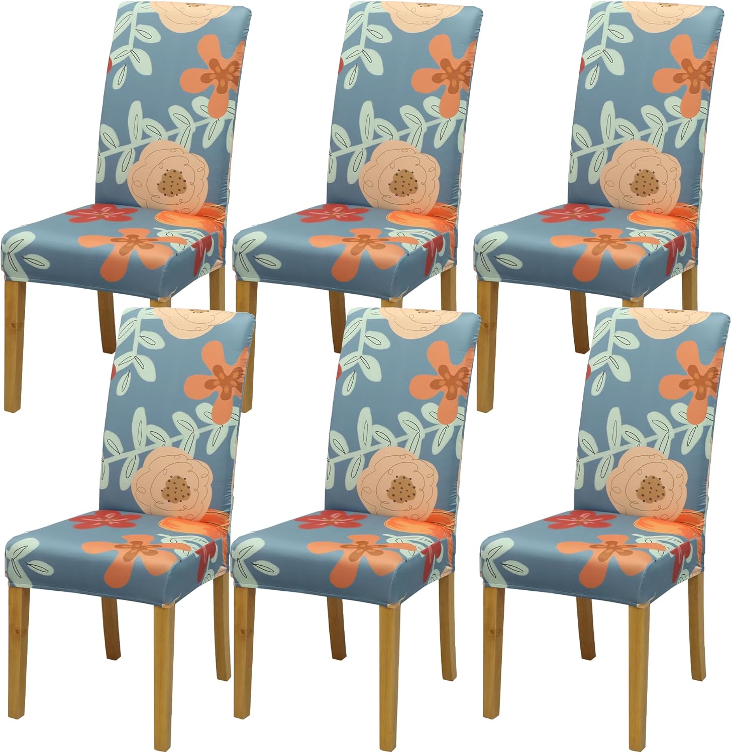 Dining Chair Cover,Dining Room Chair Covers Set of 6,Stretch Kitchen Chair Cover,Washable Dining Chair Cover,Parsons Chair Slipcovers Protective,for Home,Restaurant,Banquet(Gray)