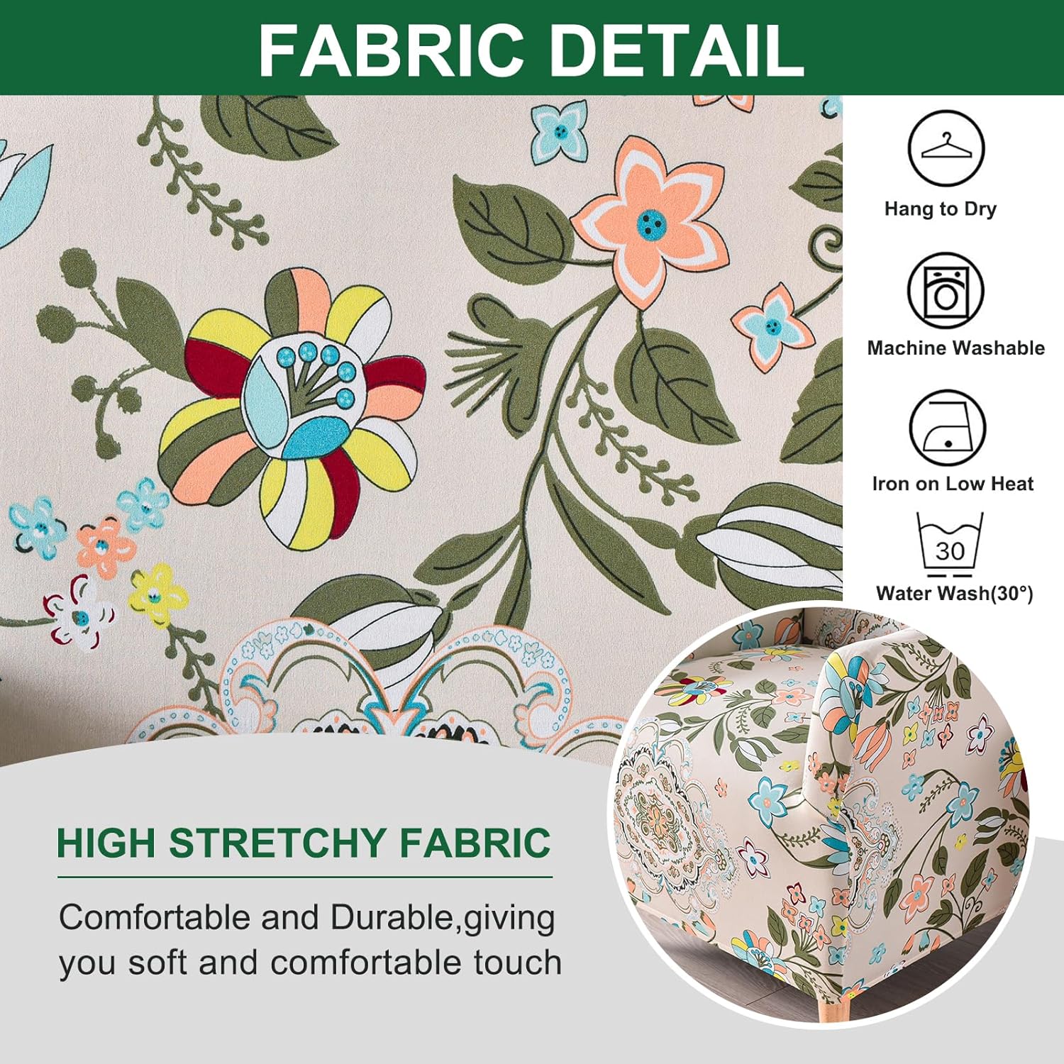 Printed Banquet Armchair Slipcovers Soft Chair Covers Armchair 1-Piece Stretch Chair Covers for Living Room Nonslip Outdoor Armchair Slipcover Kids Pets Friendly Furniture Protector,01