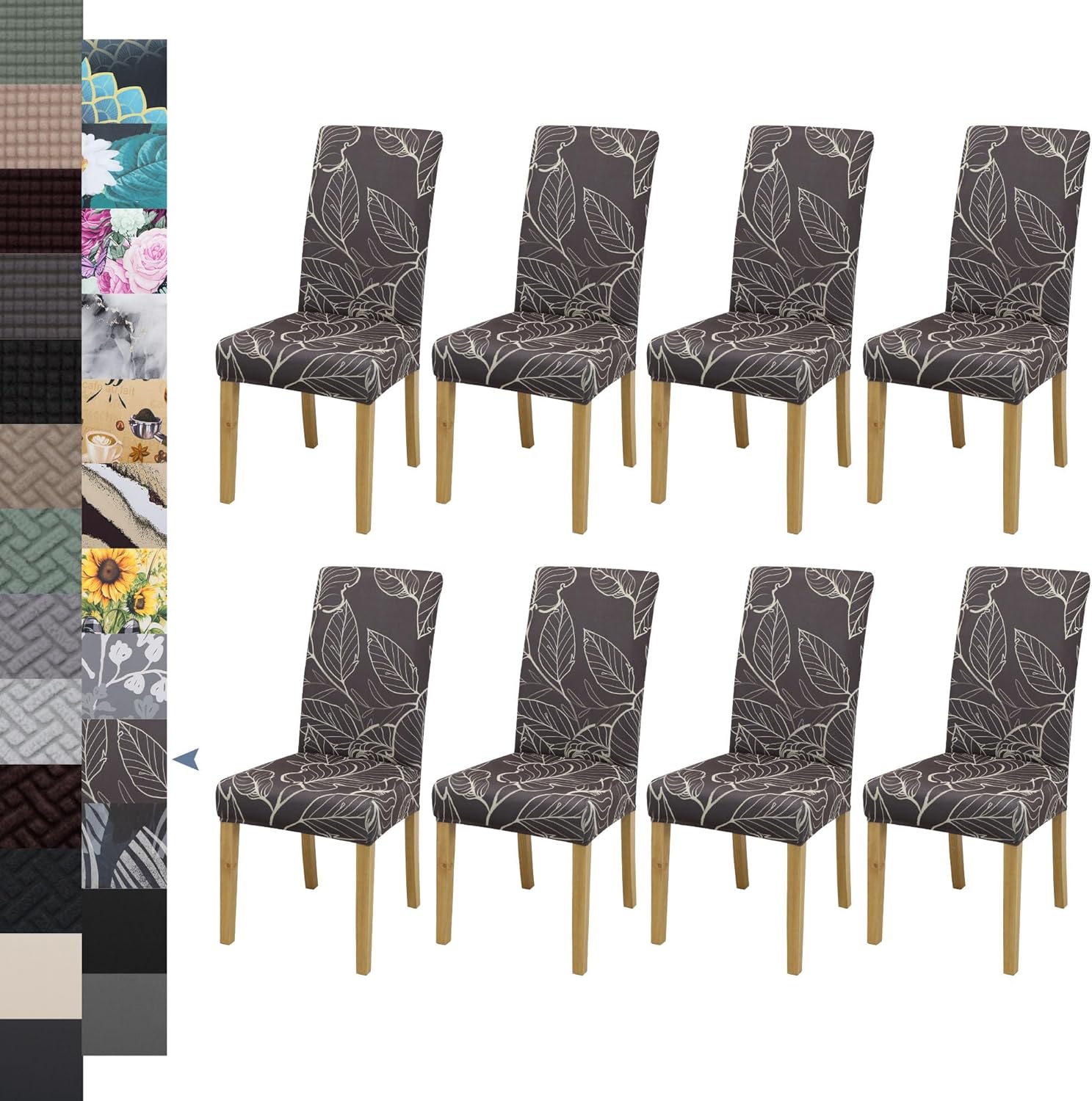 Dining Chair Cover,Dining Room Chair Covers Set of 6,Stretch Kitchen Chair Cover,Washable Dining Chair Cover,Parsons Chair Slipcovers Protective,for Home,Restaurant,Banquet(Gray)