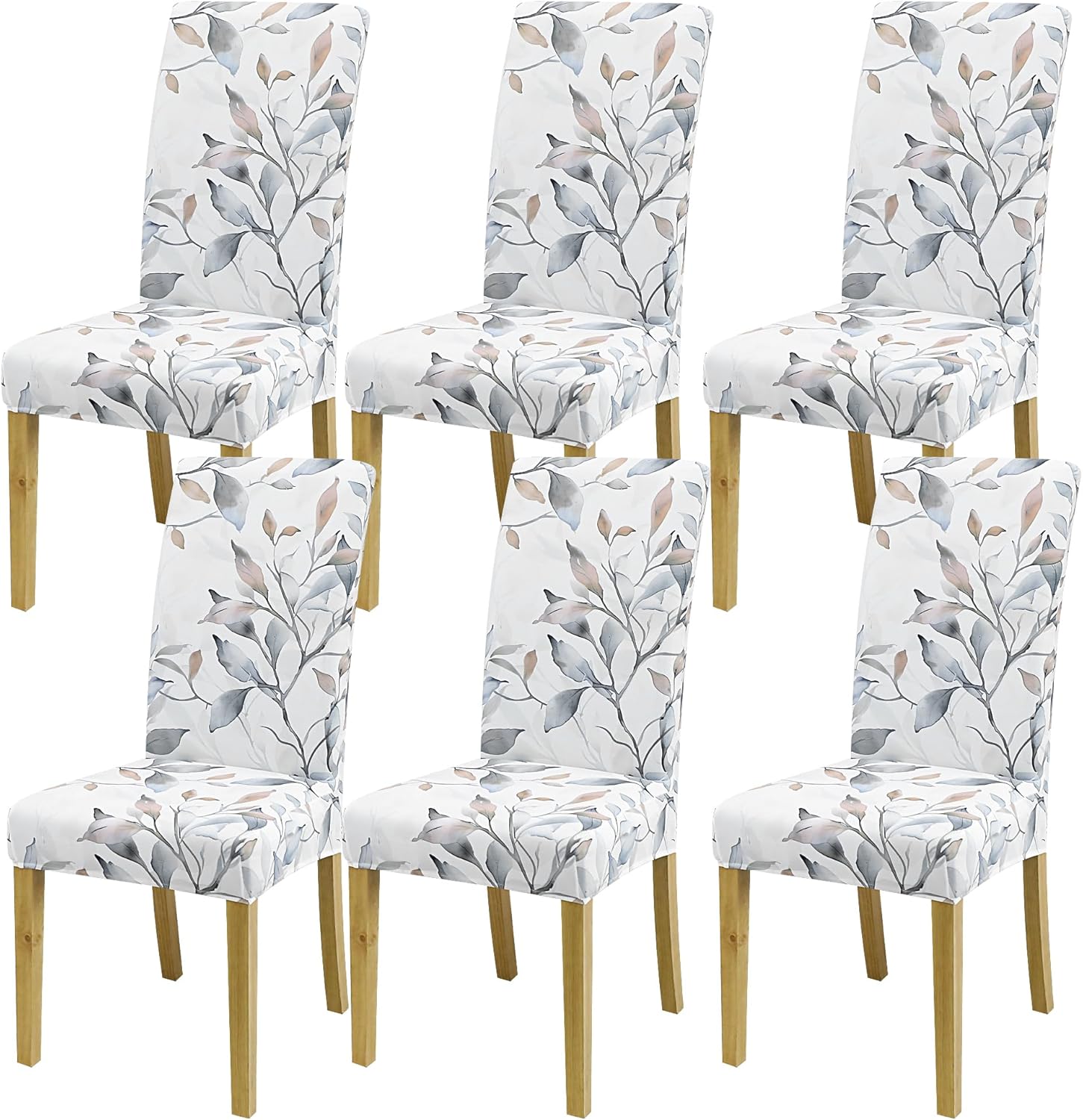 Dining Chair Cover,Dining Room Chair Covers Set of 6,Stretch Kitchen Chair Cover,Washable Dining Chair Cover,Parsons Chair Slipcovers Protective,for Home,Restaurant,Banquet(Gray)