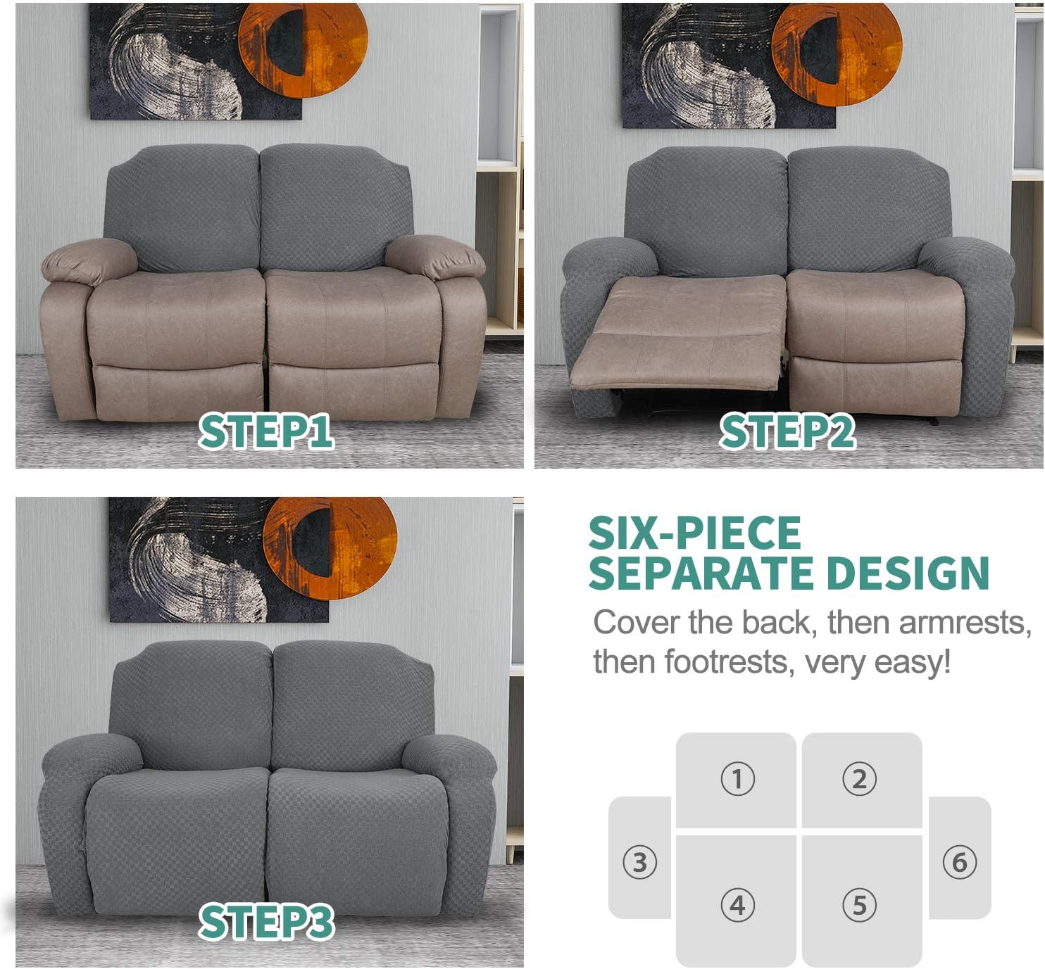 Stretch Loveseat Recliner Slipcover