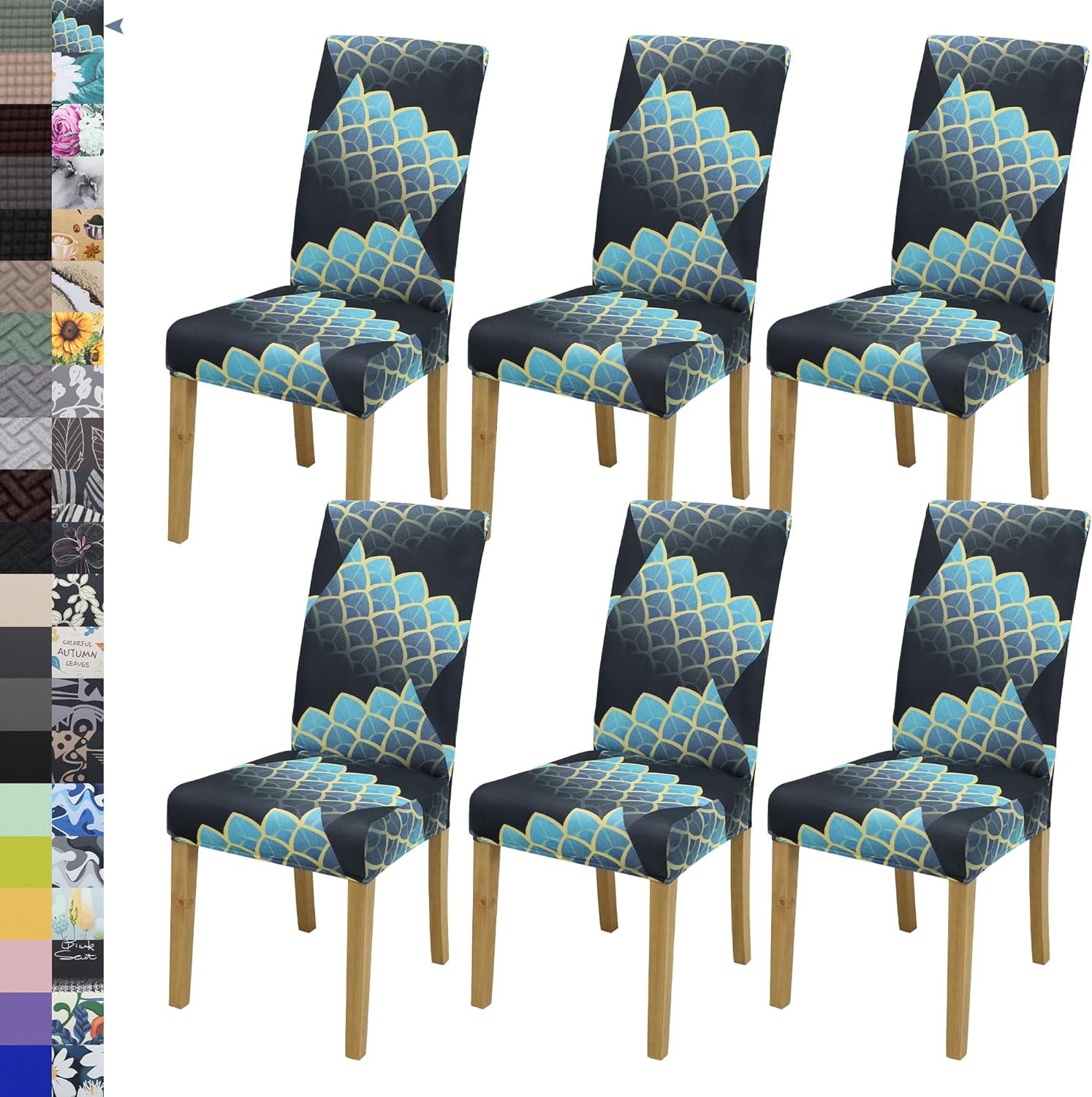 Dining Chair Cover,Dining Room Chair Covers Set of 6,Stretch Kitchen Chair Cover,Washable Dining Chair Cover,Parsons Chair Slipcovers Protective,for Home,Restaurant,Banquet(Gray)