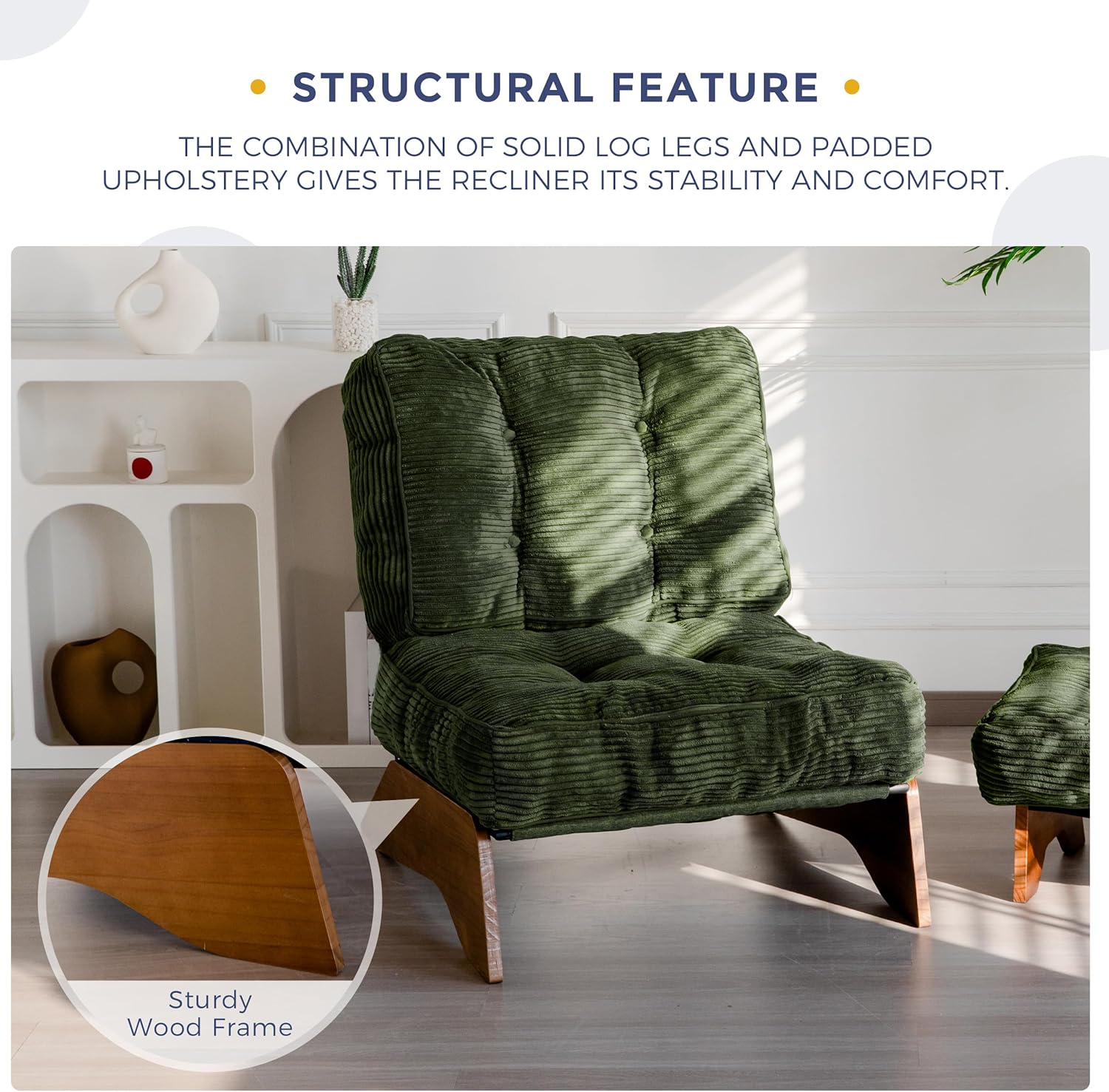 Adjustable Accent Chair with Ottoman