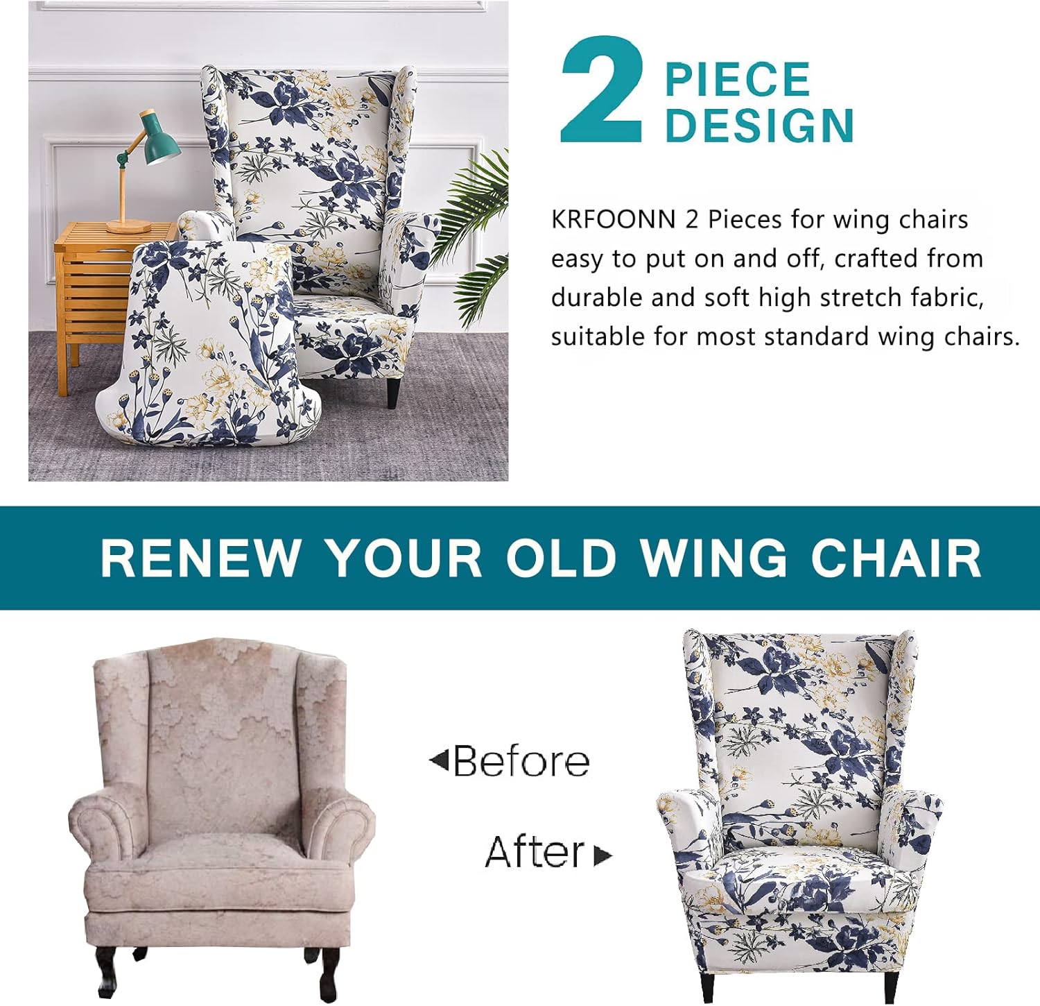 Wingback Chair Cover Slipcovers