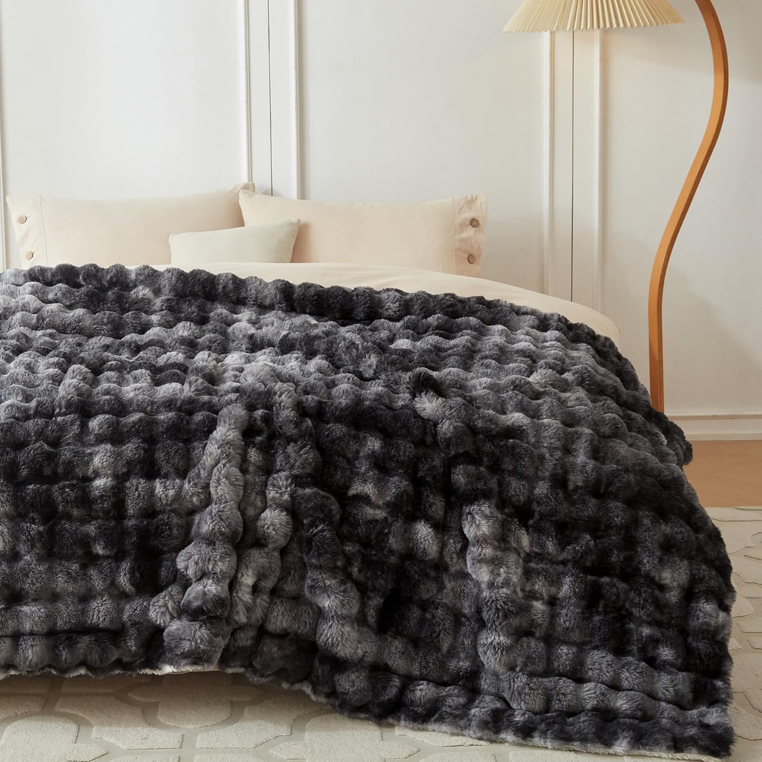 Fur Throw Blanket for Couch
