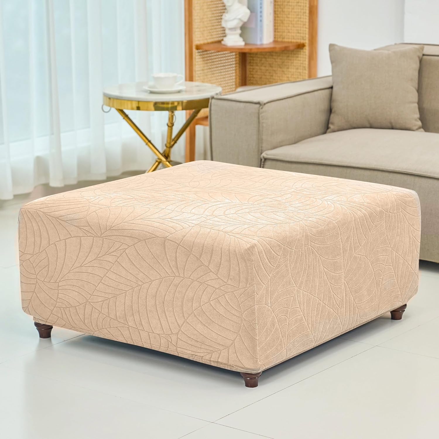 Ottoman Cover Square-Stretch Water Repellent