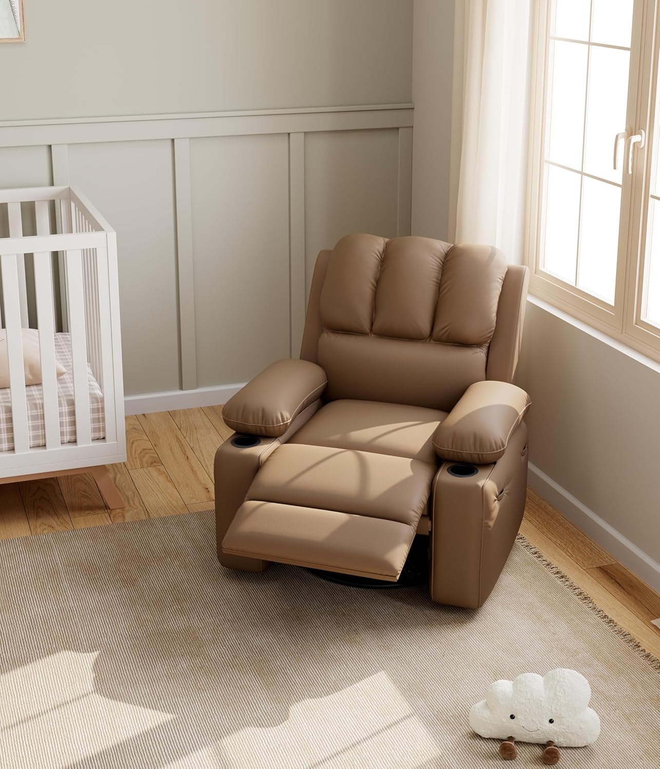 Leather Recliner Chair, Manual Recliner