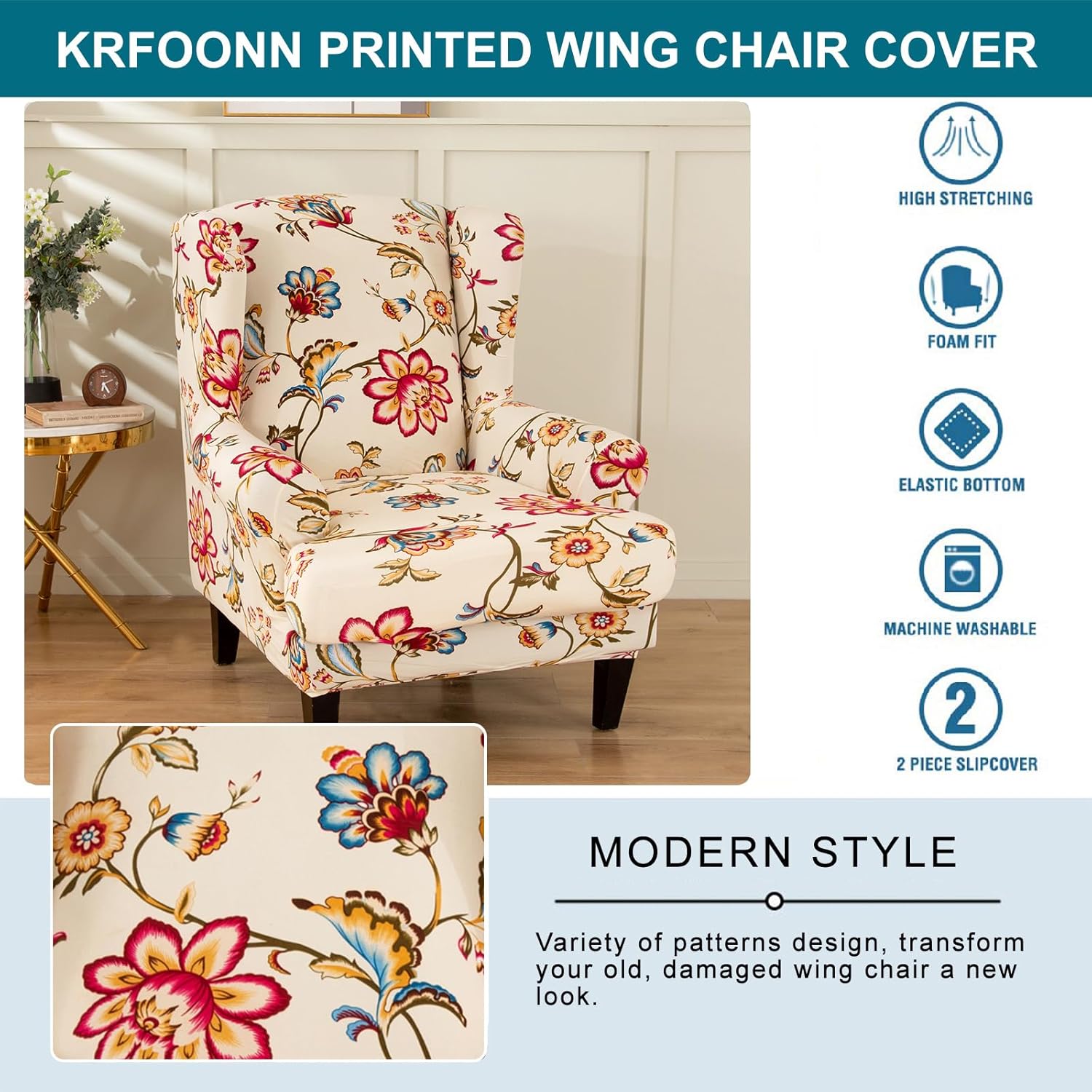 Wingback Chair Cover Slipcovers