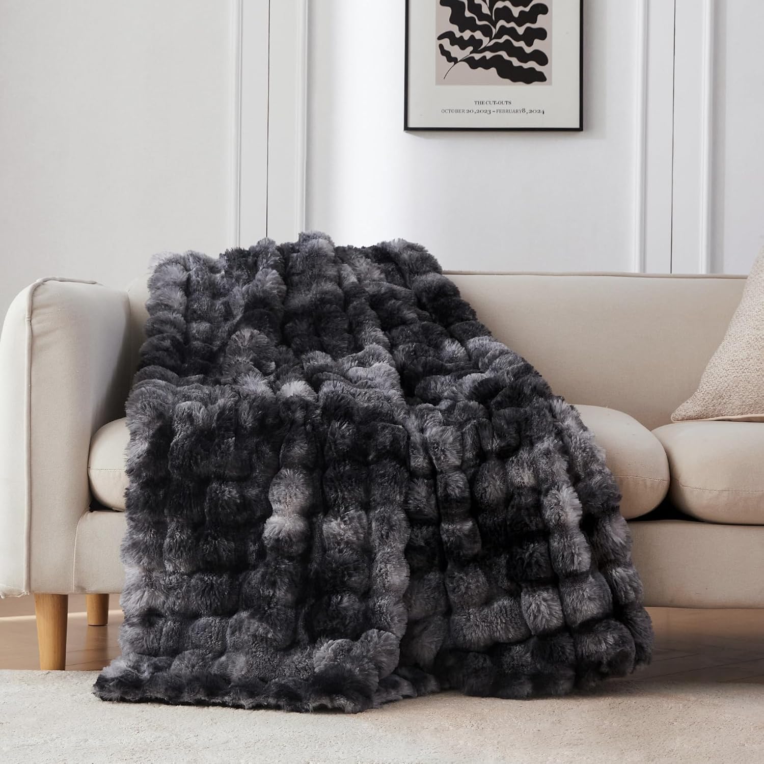 Fur Throw Blanket for Couch