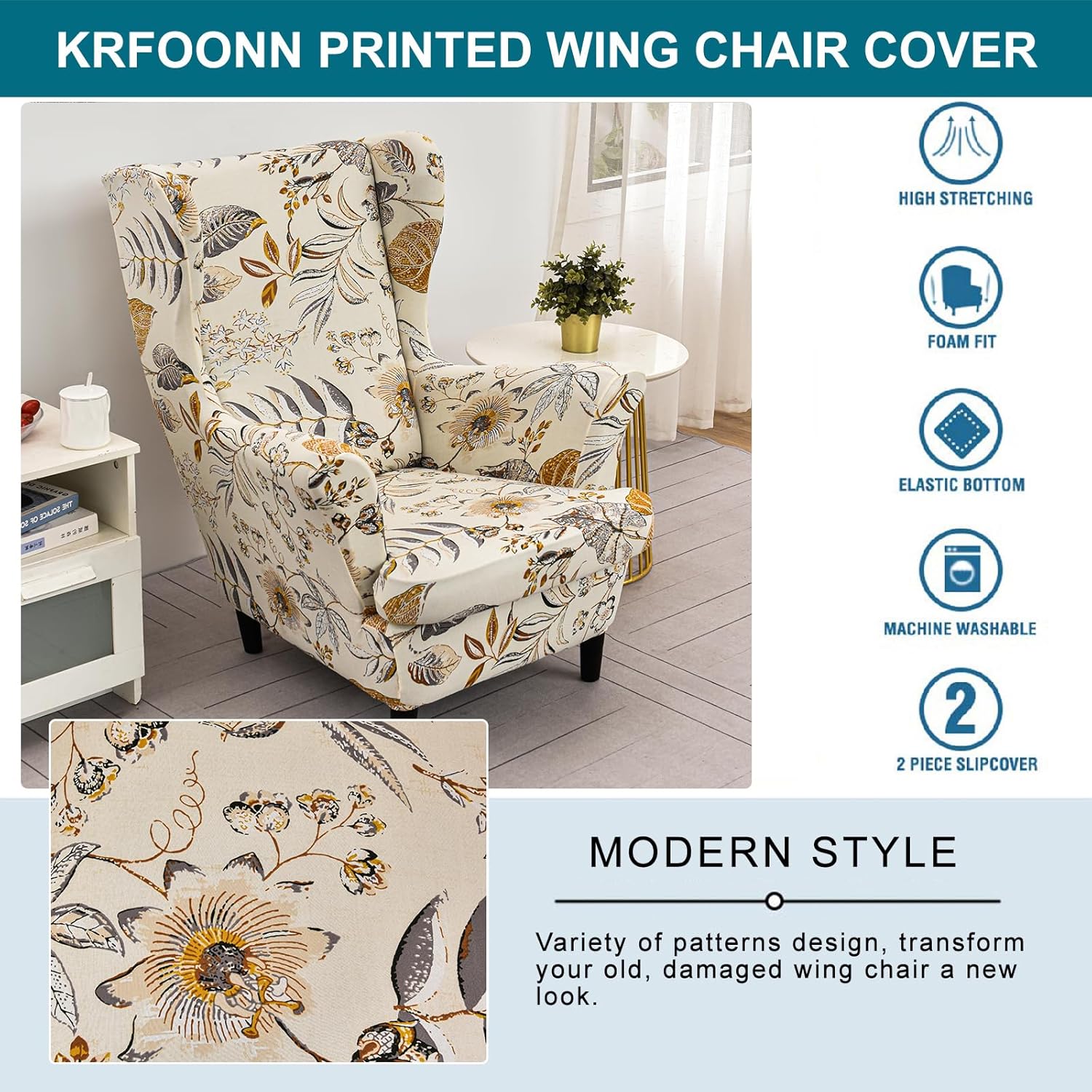 Wingback Chair Cover Slipcovers