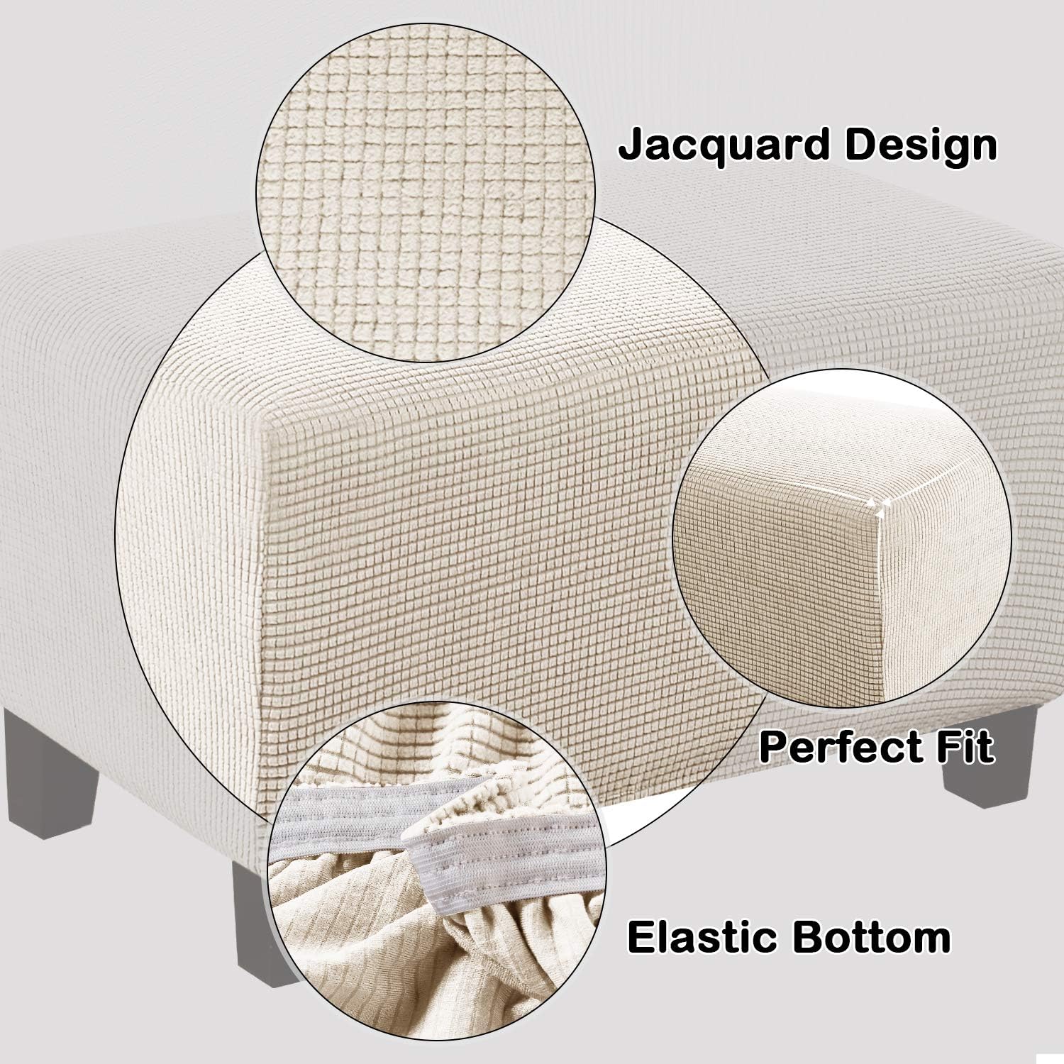 Stretch Ottoman Cover Ottoman Slipcover